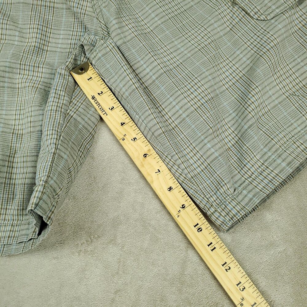 Dockers Cargo Shorts Mens 33 Beige Plaid 100% Cotton Loose Fit Summer Casual - Picture 7 of 9